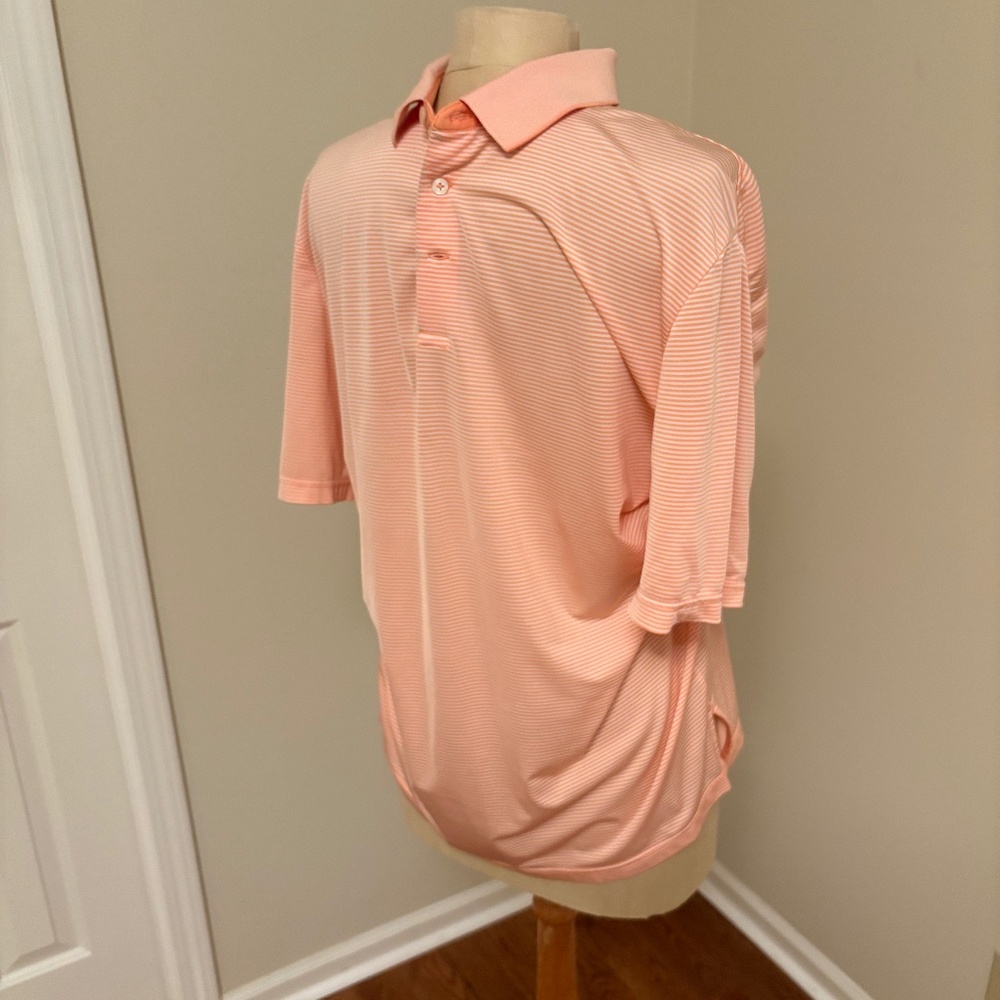 Orange and White Performance Polo
